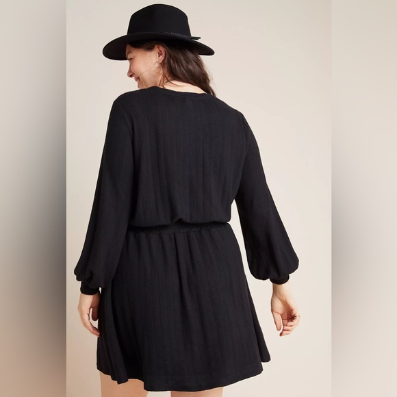 Anthropologie Dolan Left Coast Cressida Sweater Dress Black Knit Plus Size 2X - Picture 4 of 10
